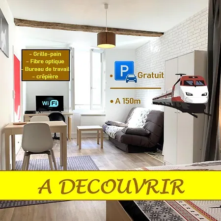 Proche Gare Sncf - Fibre Optique - Wifi Pour Télétravail - Netflix Appartement